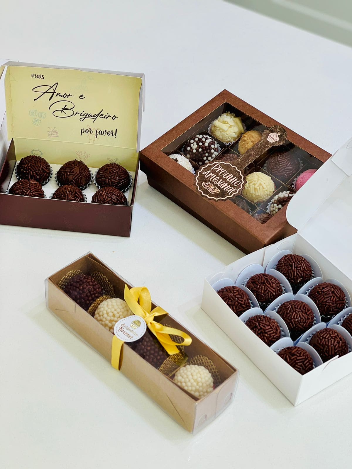 ganhar dinheiro com brigadeiros embalados em caixas